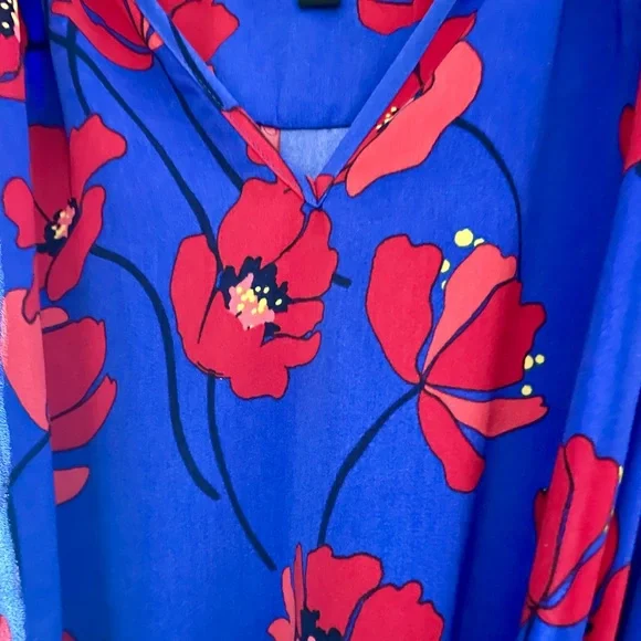 41 Hawthorn Blue Floral Sleeveless Dress – Size XXL - Picture 3 of 5